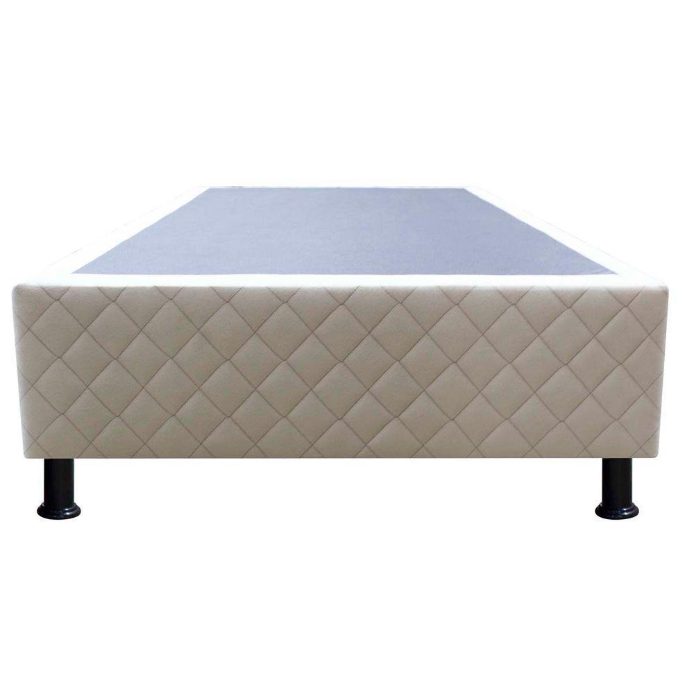 Base Cama Box Solteiro Suede Bege - 6