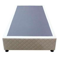 Base Cama Box Solteiro Suede Bege