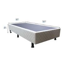 Base Cama Box Solteiro Suede Bege - 7