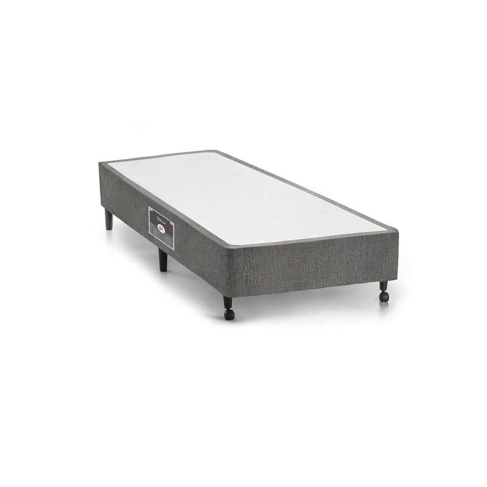 Cama Box Base Universal Solteiro Gold Star Suede Gray (88x188x27) - Castor - 1