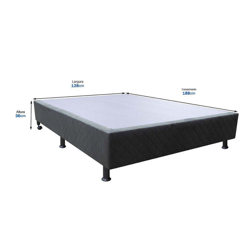 Base Cama Box Viúva Suede Preto - 2