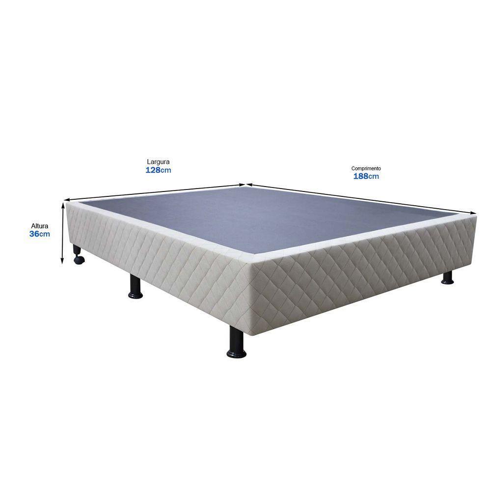 Base Cama Box Viúva Suede Bege - 2