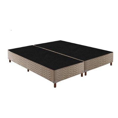 Cama Box Base Queen Sommier Rústico Bordado Clean (158X198X20) - Paropas