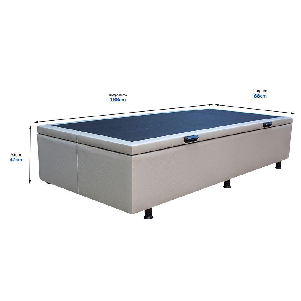 Base Cama Box Baú Solteiro Corano Bege - 2