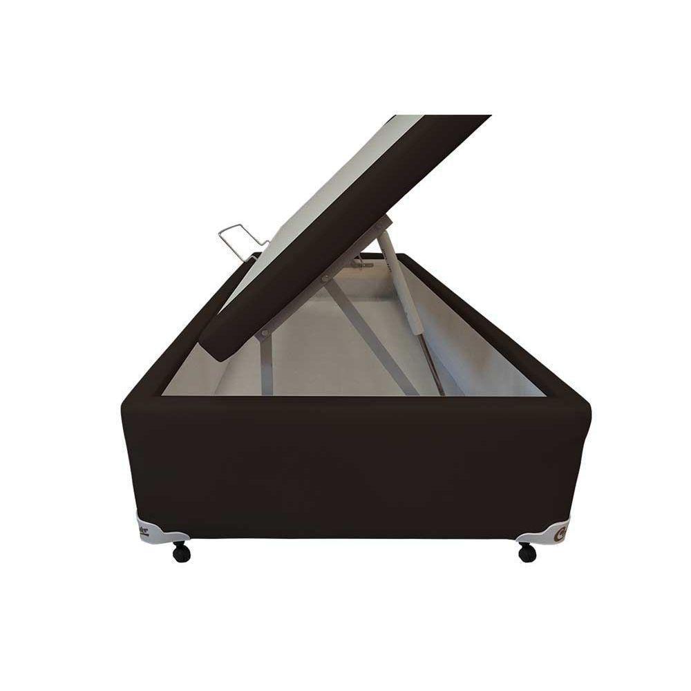Cama Box Baú Universal Casal Courano Brown New (138x188x35) - Castor - 7