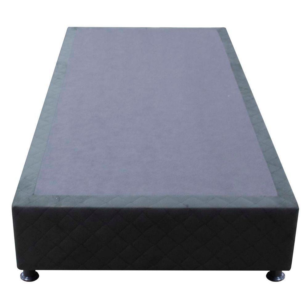 Base Cama Box Solteiro Suede Preto - 5