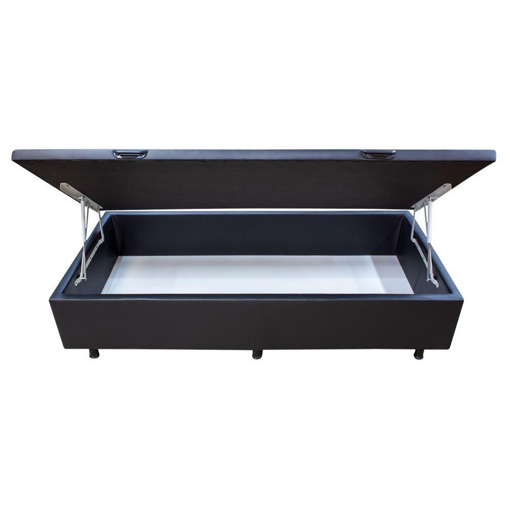 Base Cama Box Baú Solteiro Corano Preto - 4