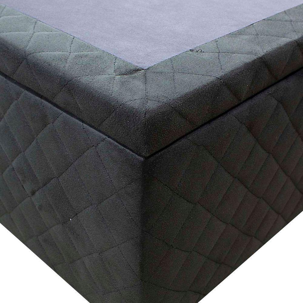 Base Cama Box Baú Viúva Suede Preto - 4