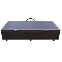 Base Cama Box Baú Solteiro Suede Marrom - 5