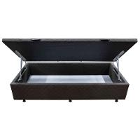 Base Cama Box Baú Solteiro Suede Marrom - 8