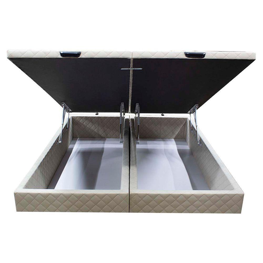Base Cama Box Baú Casal Queen Size Suede Bege - 5