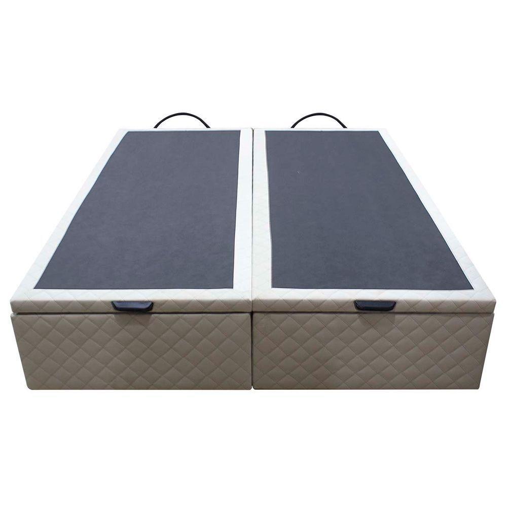 Base Cama Box Baú Casal Queen Size Suede Bege - 6