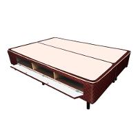 Cama Box Closet King Poli Tecido Brown (193x203x27) - Castor - 1