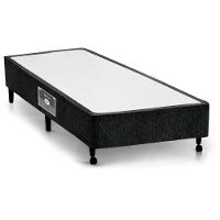 Cama Box Base Solteiro Lux Chenille Black (88x188x23) - Castor - 1