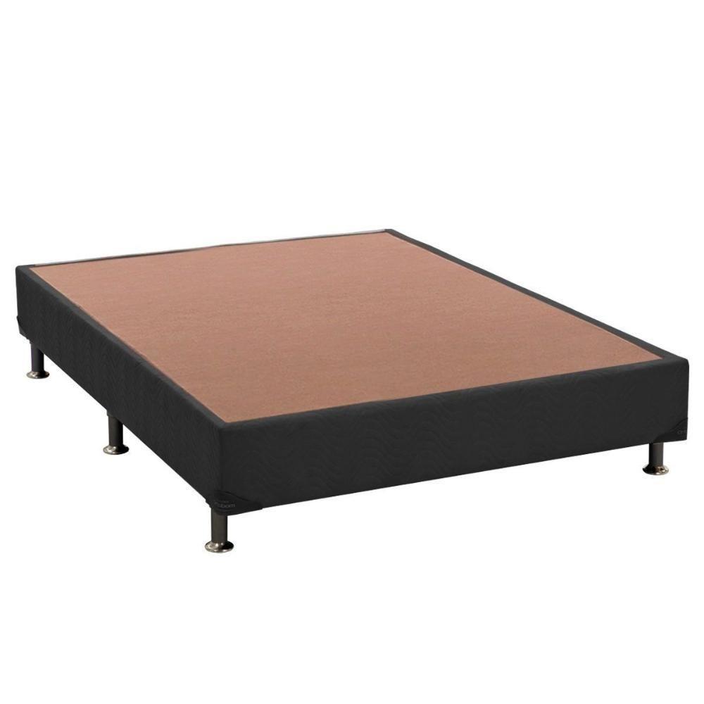 Cama Box Base Universal Casal Suede Gray (138x188x30) - Ortobom - 1