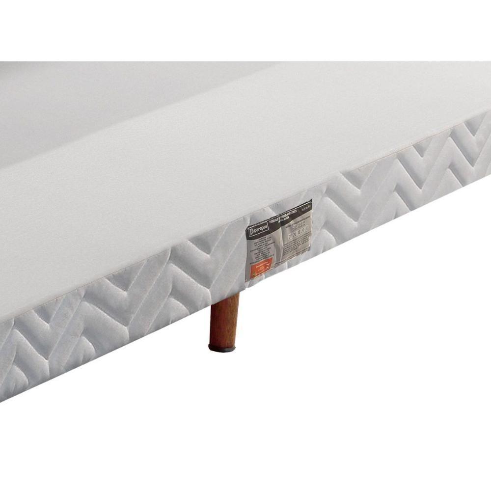 Cama Box Base c/Auxiliar Universal Solteiro Tecido Bordado White (88x188x30) - Paropas - 4