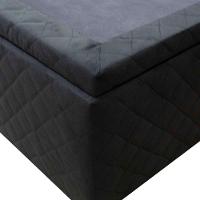 Base Cama Box Baú Casal King Size Suede Preto - 5