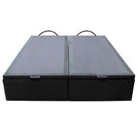 Base Cama Box Baú Casal King Size Suede Preto - 6