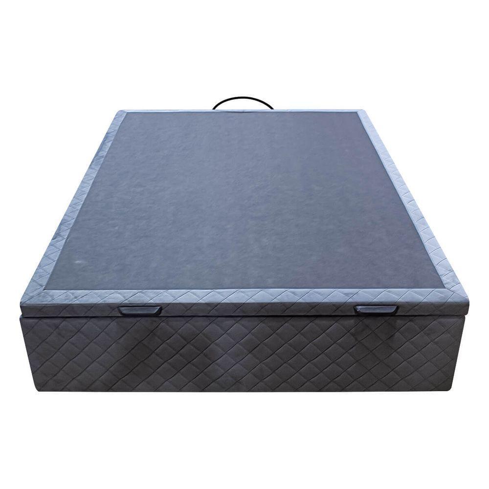 Base Cama Box Baú Viúva Suede Cinza - 2