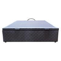 Base Cama Box Baú Viúva Suede Cinza