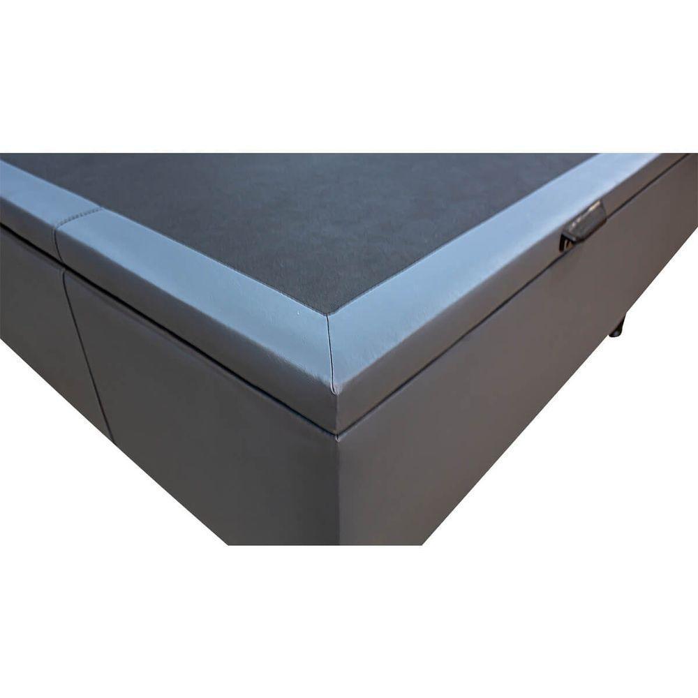 Base Cama Box Baú Solteiro Corano Cinza - 3