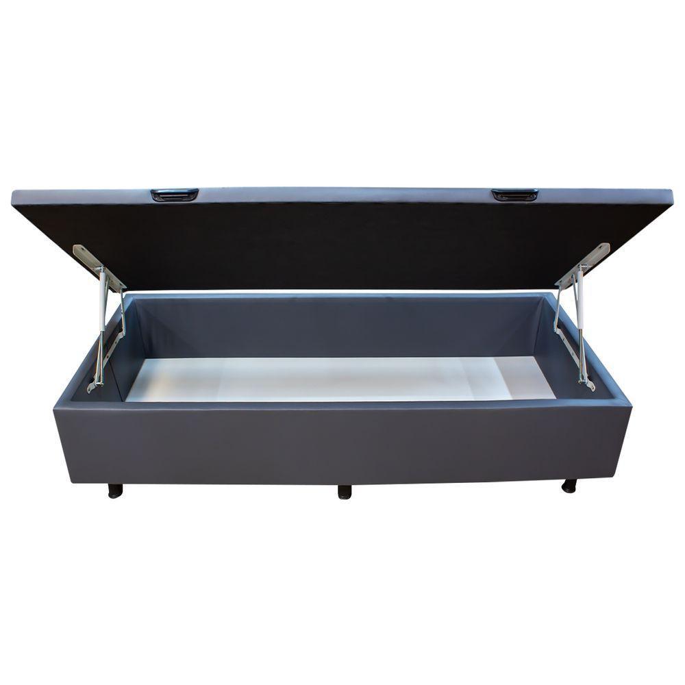 Base Cama Box Baú Solteiro Corano Cinza - 4