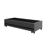 Base Cama Box Solteirão Com Cama Auxiliar Veludo Skybox Cor Cinza - 3