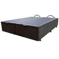Base Cama Box Baú Casal Queen Size Suede Marrom - 3