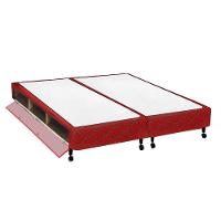 Cama Box Closet King Poli Tecido Wine (193x203x27) - Castor - 1