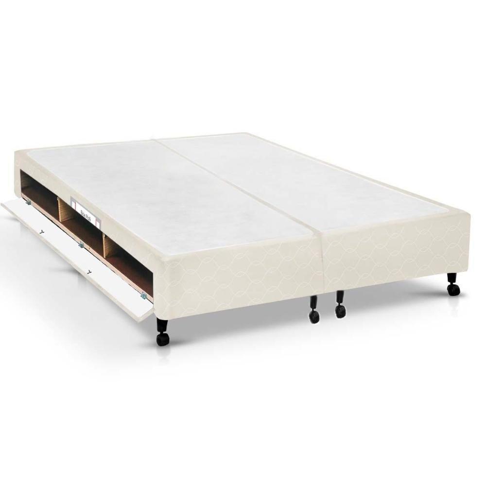 Cama Box Closet King Poli Tecido Clean (193x203x27) - Castor - 1