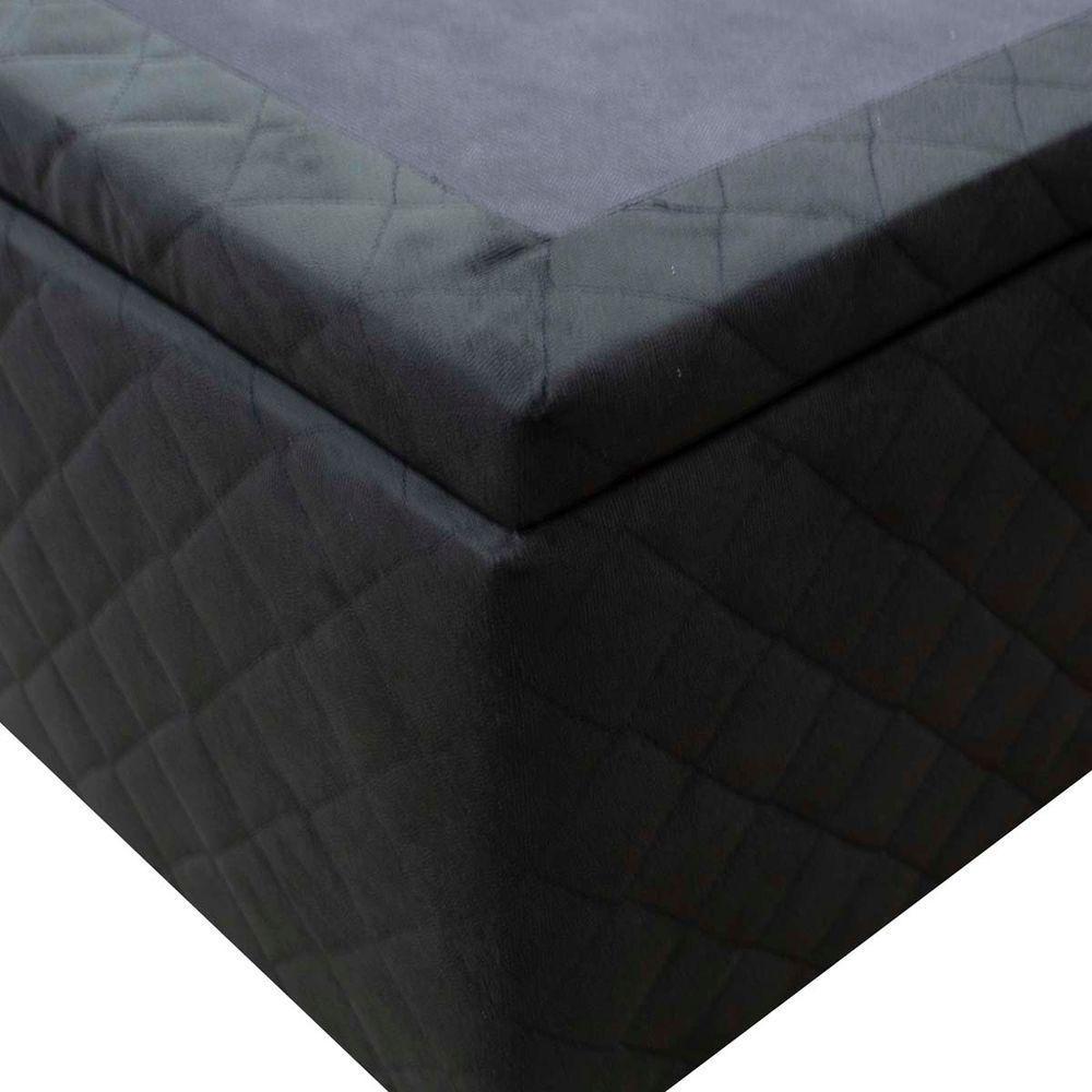 Base Cama Box Baú Casal Queen Size Suede Preto - 5