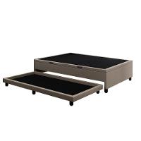 Base Cama Box Baú Solteirão Com Cama Auxiliar Linho Skybox Cor Bege - 6
