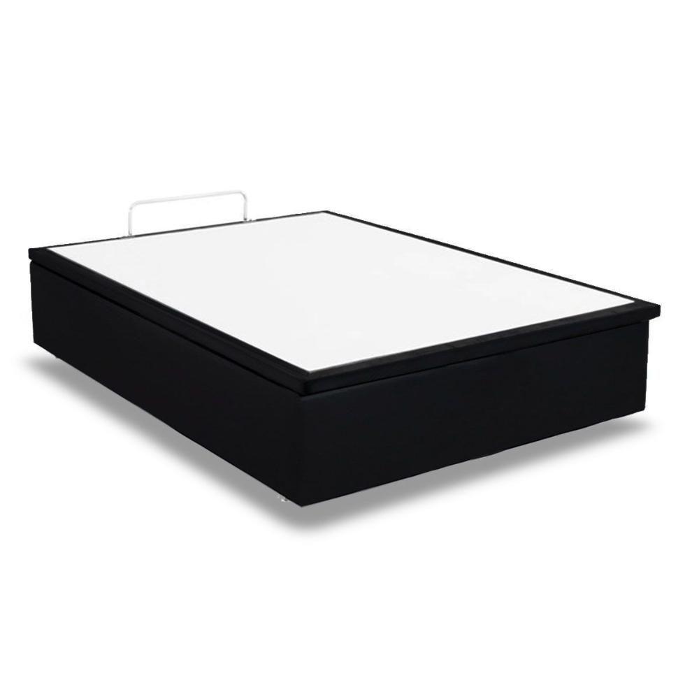Cama Box Baú Solteiro Universal Suede Nero Black (88x188x35) - Ortobom - 1