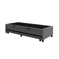 Base Cama Box Baú Solteirão Com Cama Auxiliar Linho Skybox Cor Cinza - 7