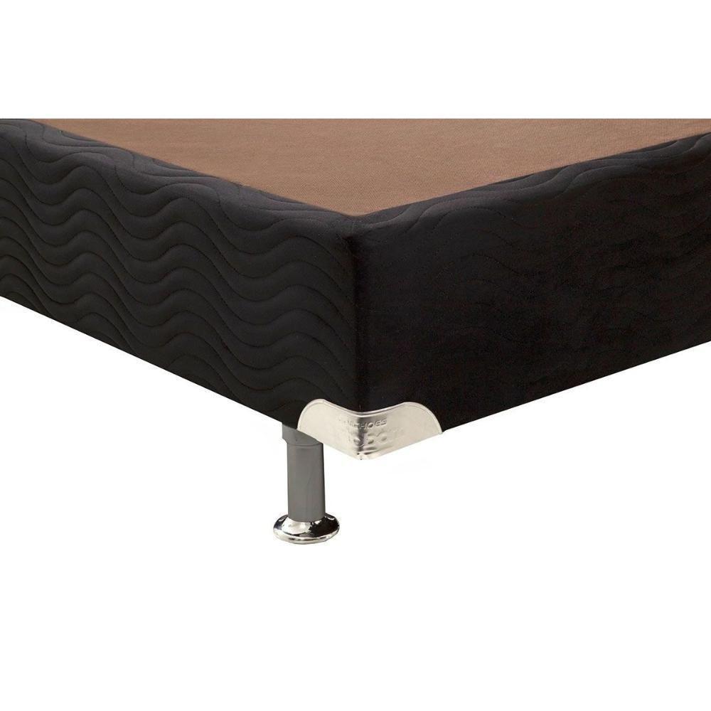 Cama Box Base Universal Solteiro Americana Suede Nero Black (88x188x23) - Ortobom - 2