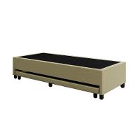 Base Cama Box Solteirão Com Cama Auxiliar Corino Skybox Cor Bege - 5