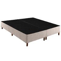 Cama Box Base King Sommier Rústico Bordado White (193x203x30) - Paropas - 1