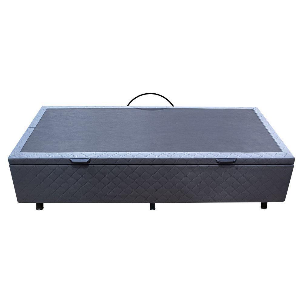 Base Cama Box Baú Solteiro Suede Cinza - 8