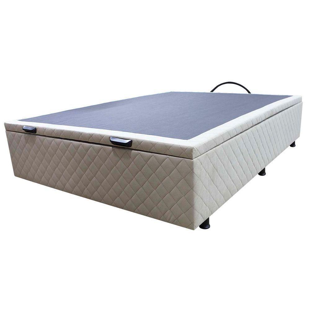 Base Cama Box Baú Viúva Suede Bege - 3