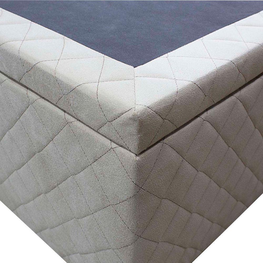 Base Cama Box Baú Viúva Suede Bege - 4