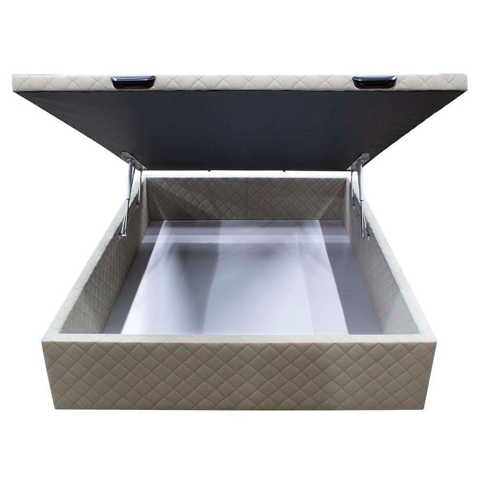 Base Cama Box Baú Viúva Suede Bege - 5