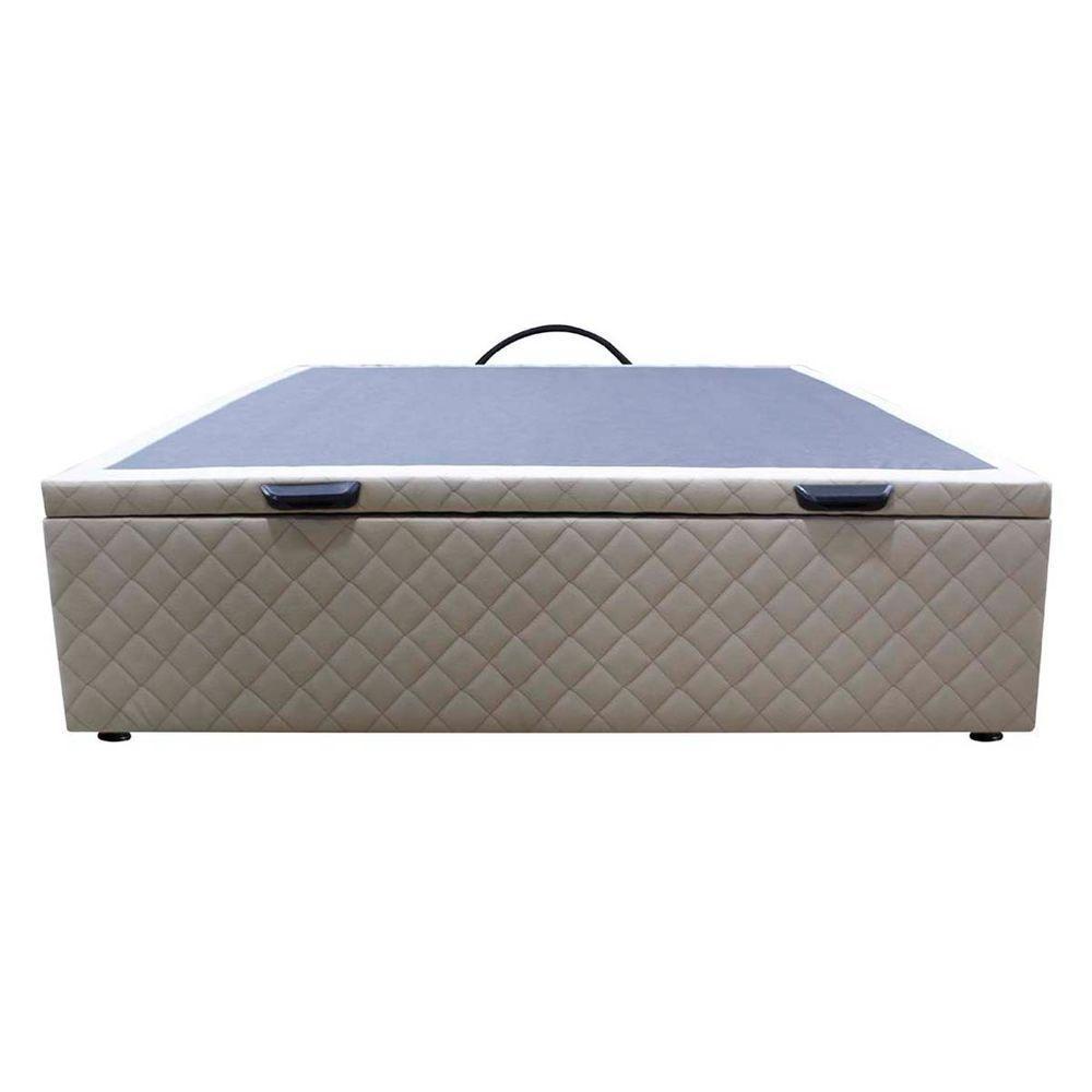 Base Cama Box Baú Viúva Suede Bege - 6