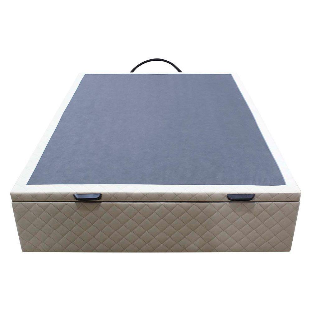 Base Cama Box Baú Viúva Suede Bege - 8