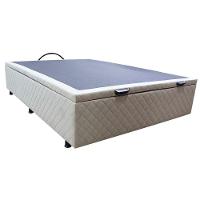 Base Cama Box Baú Viúva Suede Bege - 1