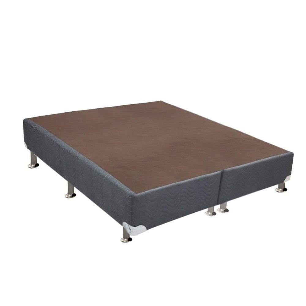 Cama Box Base Universal Queen Suede Gray (158x198x30) - Ortobom - 1