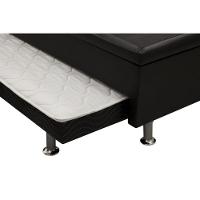 Cama Box Baú c/Auxiliar Solteiro Universal Courano Nero Black (88x188) - Ortobom - 2