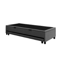 Base Cama Box Baú Solteirão Com Cama Auxiliar Veludo Skybox Cor Cinza - 2
