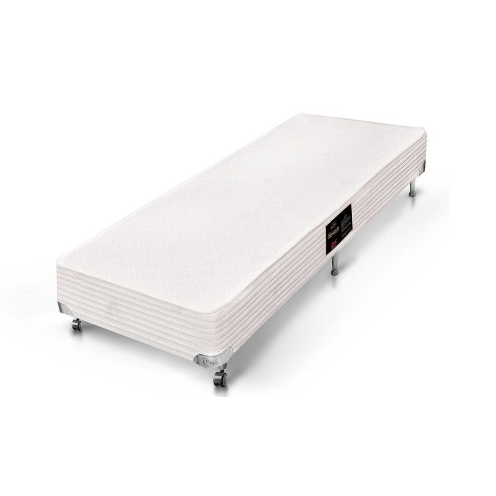 Cama Box Base Solteiro Kingdom Aloe Vera (88x188x23) - Castor - 1