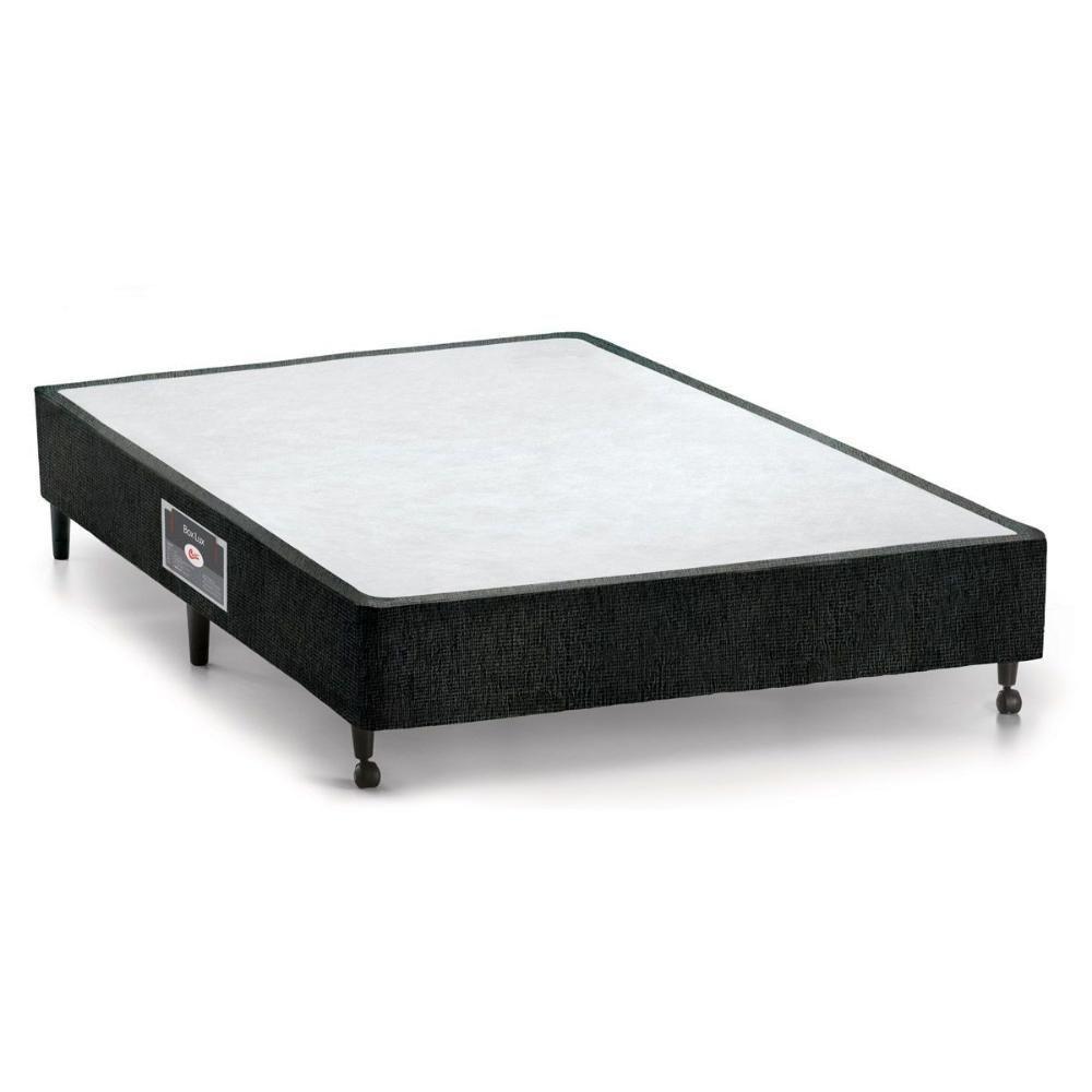Cama Box Base Universal Casal Lux Chenille Black (138x188x23) - Castor - 1