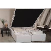 Cama Box Baú Casal Universal Courano White (138x188x35) - Ortobom